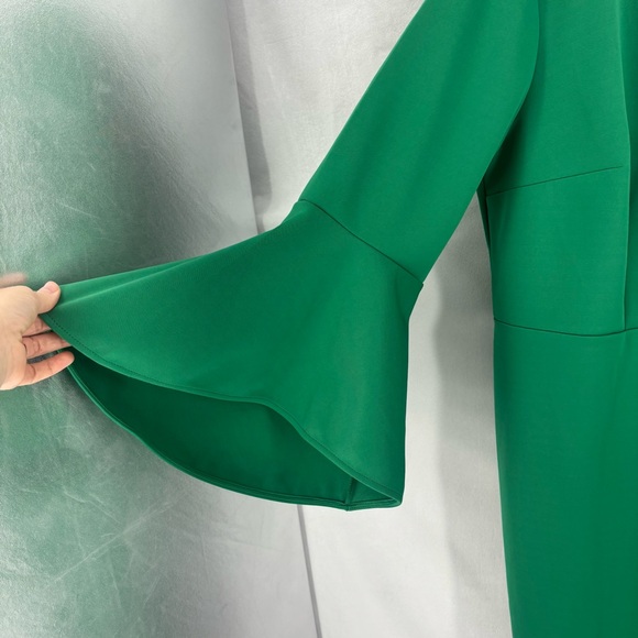 Eloquii Ultramarine Green Flare Sleeve Scuba Dress size 18 Plus Size Knee Length - Picture 9 of 12